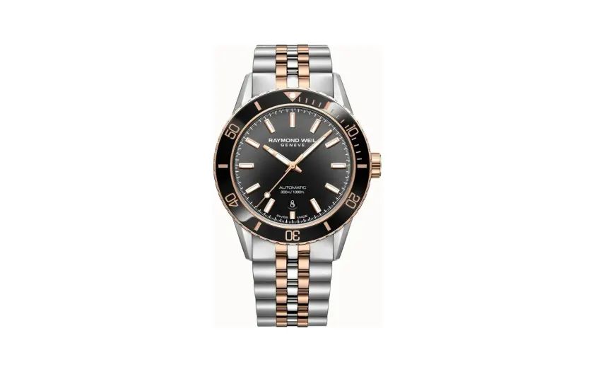 Raymond Weil Freelancer Diver Men's Two-Tone Gradient Black Dial Automatic Watch, 42 mm