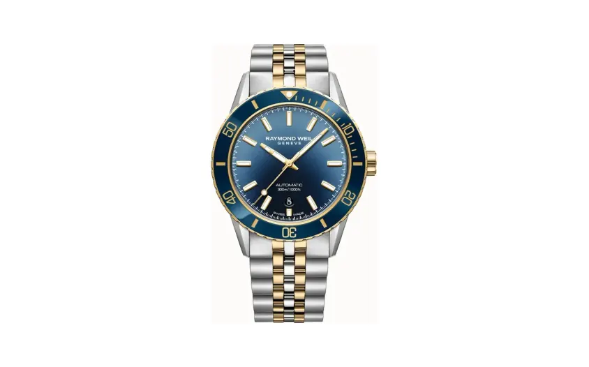 Raymond Weil Freelancer Diver Men's Two-Tone Gradient Blue Dial Automatic Watch, 42 mm