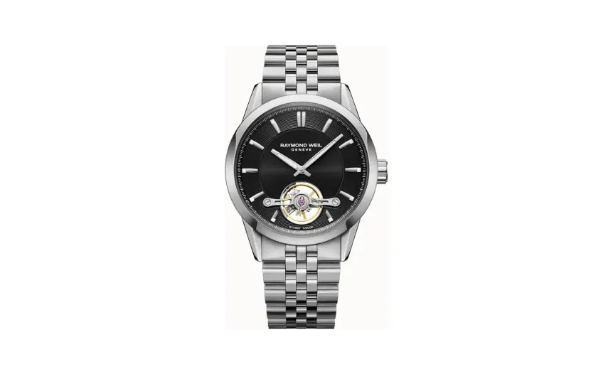 Raymond Weil Freelancer Calibre RW1212 Men's Automatic Black Steel Watch, 42 mm