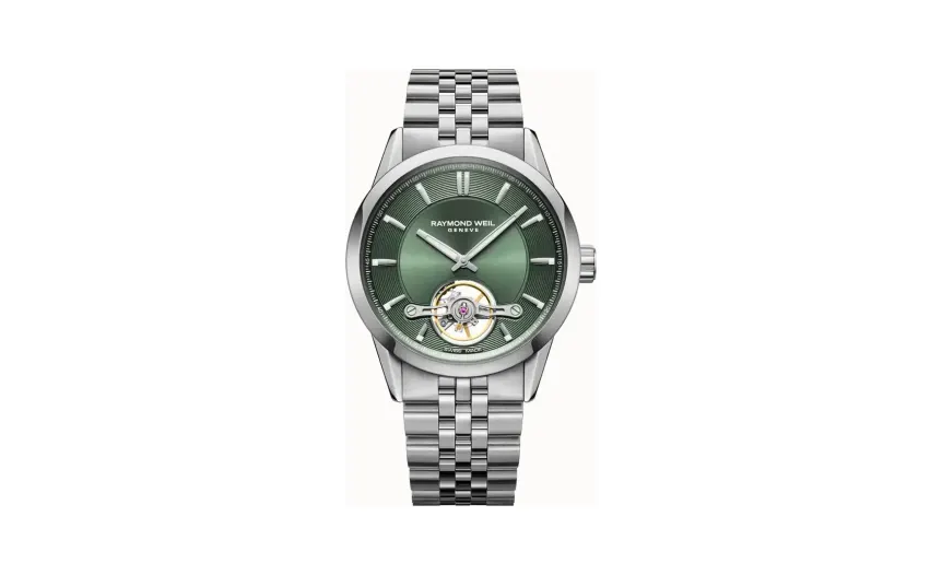 Raymond Weil Freelancer Calibre RW1212 Men's Automatic Green Steel Watch, 42 mm