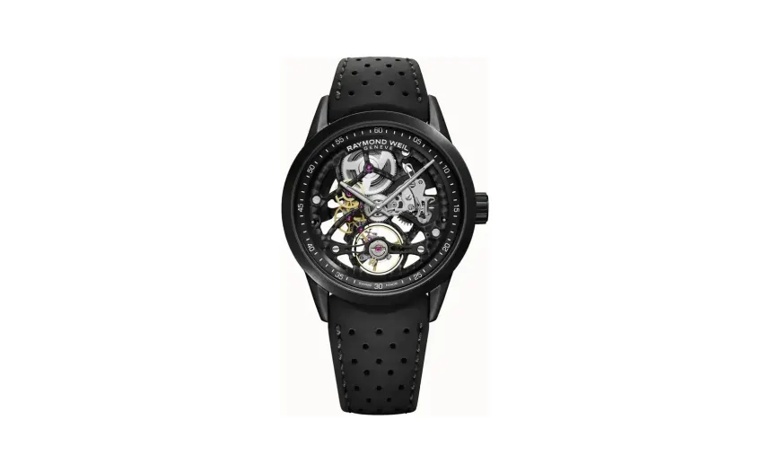 Raymond Weil Freelancer Calibre RW1212 Skeleton Men's Automatic Black Watch, 42 mm