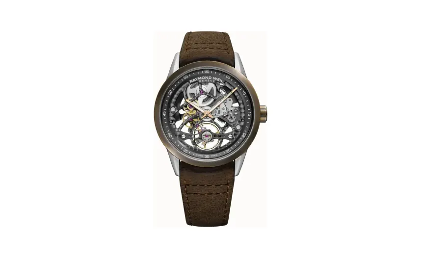 Raymond Weil Freelancer Calibre RW1212 Skeleton Men's Automatic Bronze Watch, 42 mm