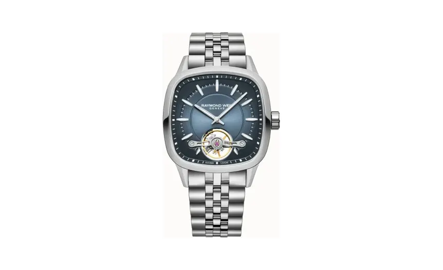 Raymond Weil Freelancer Calibre RW1212 Men’s Automatic Blue Steel Cushion Shape Watch, 40 x 40 mm