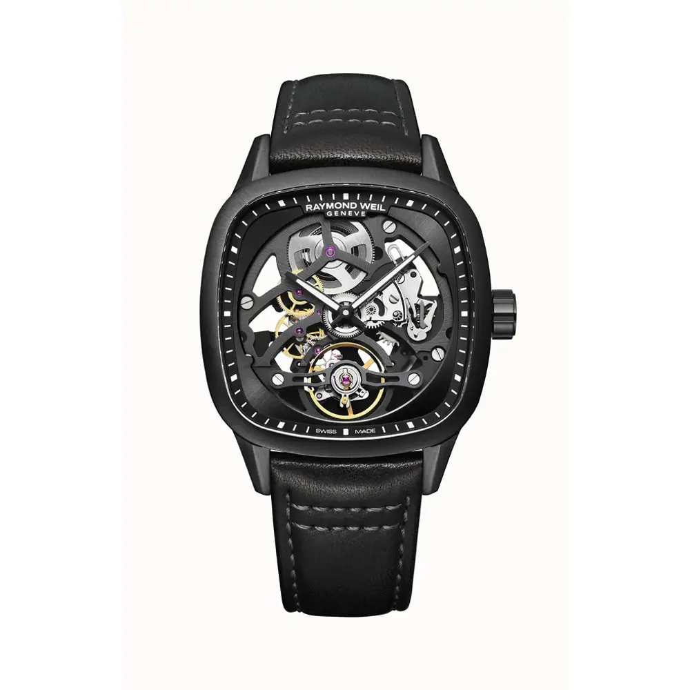 Raymond Weil Freelancer Automatic Cushion Skeleton Limited Edition Watch, 40 x 40 mm