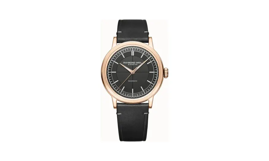 Raymond Weil Millesime Men's Automatic Grey dial, Grey Leather Strap Watch, 39 mm