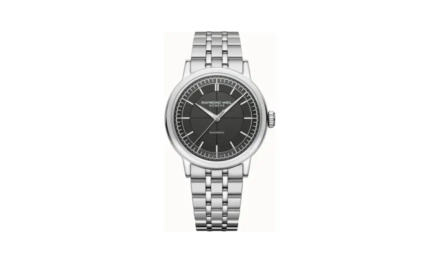 Raymond Weil Millesime Men's Automatic Anthracite Sector Dial Bracelet Watch, 39mm