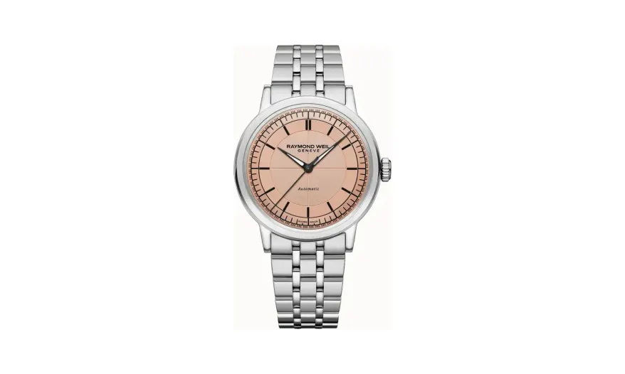 Raymond Weil Millesime Men's Automatic Salmon Sector Dial Bracelet Watch, 39mm
