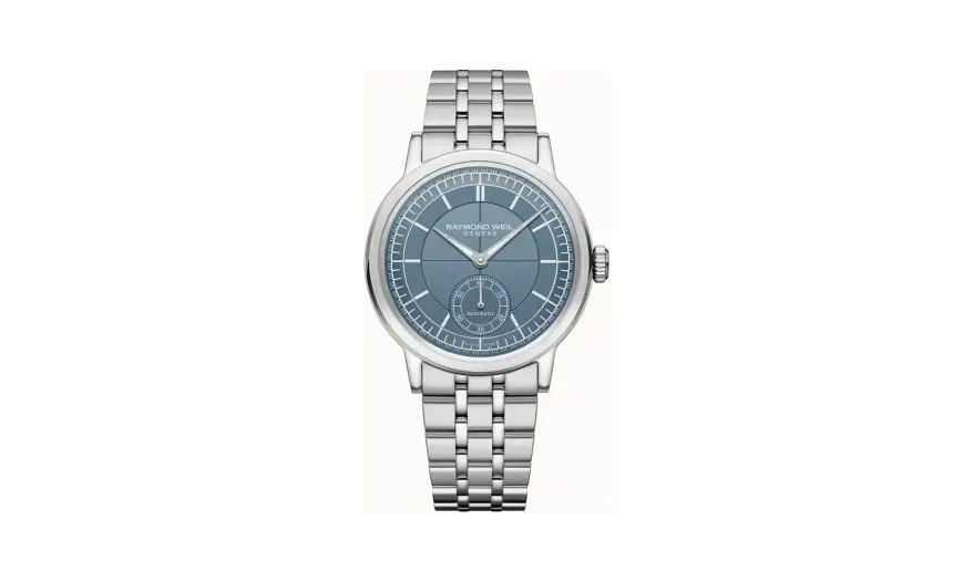 Raymond Weil Millesime Men's Automatic Small Seconds Denim Blue Dial Bracelet Watch, 39mm