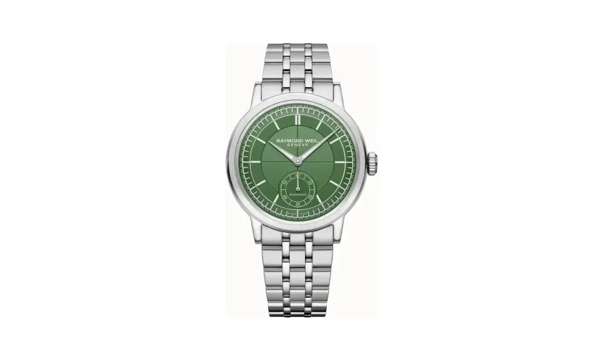Raymond Weil Millesime Men's Automatic Small Seconds Watch, 39 mm, 39 mm, green dial