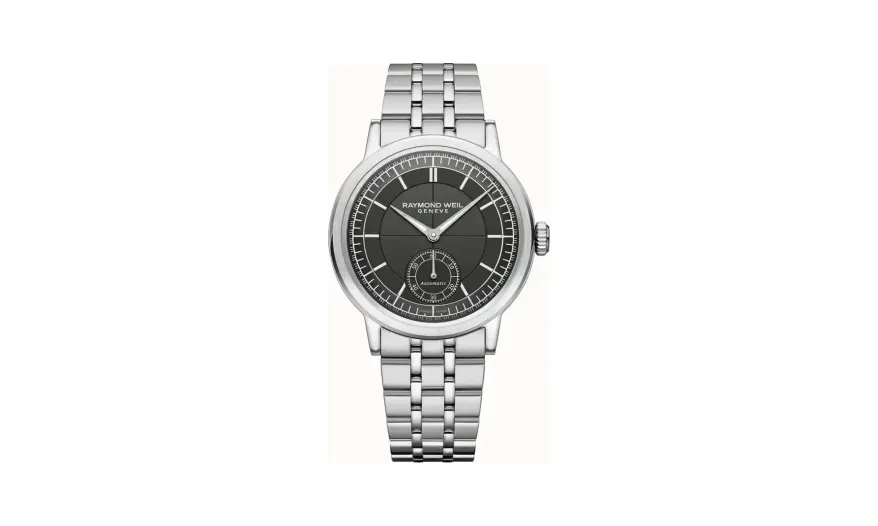 Raymond Weil Millesime Men's Automatic Small Seconds Anthracite Sector Dial Bracelet Watch, 39 mm