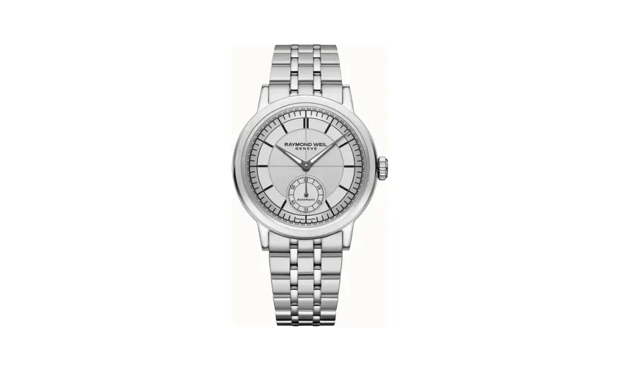 Raymond Weil Millesime Men's Automatic Small Seconds Silver Sector Dial Bracelet Watch, 39 mm