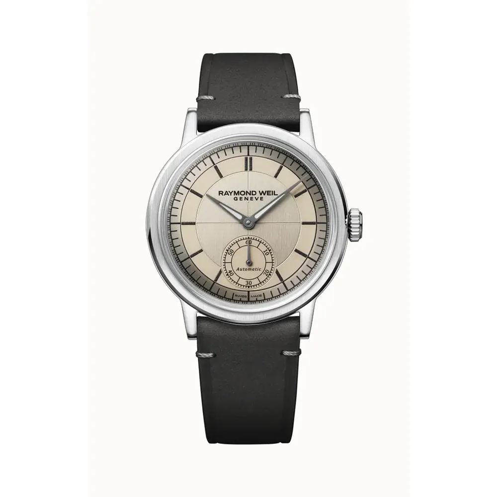 Raymond Weil Millesime Men's Automatic Small Seconds Champagne Dial Watch, 39 mm