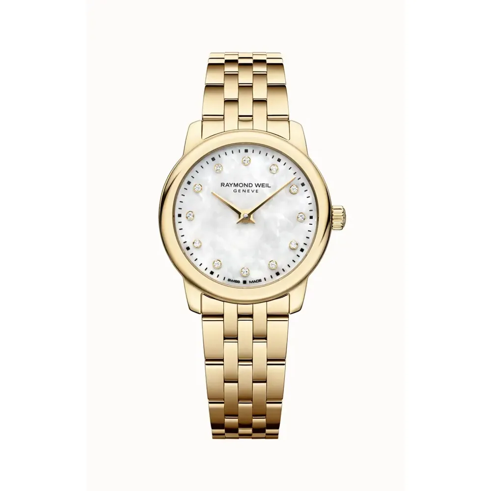 Raymond Weil Toccata Ladies Classic Gold Diamond Steel Quartz Watch, 24 mm