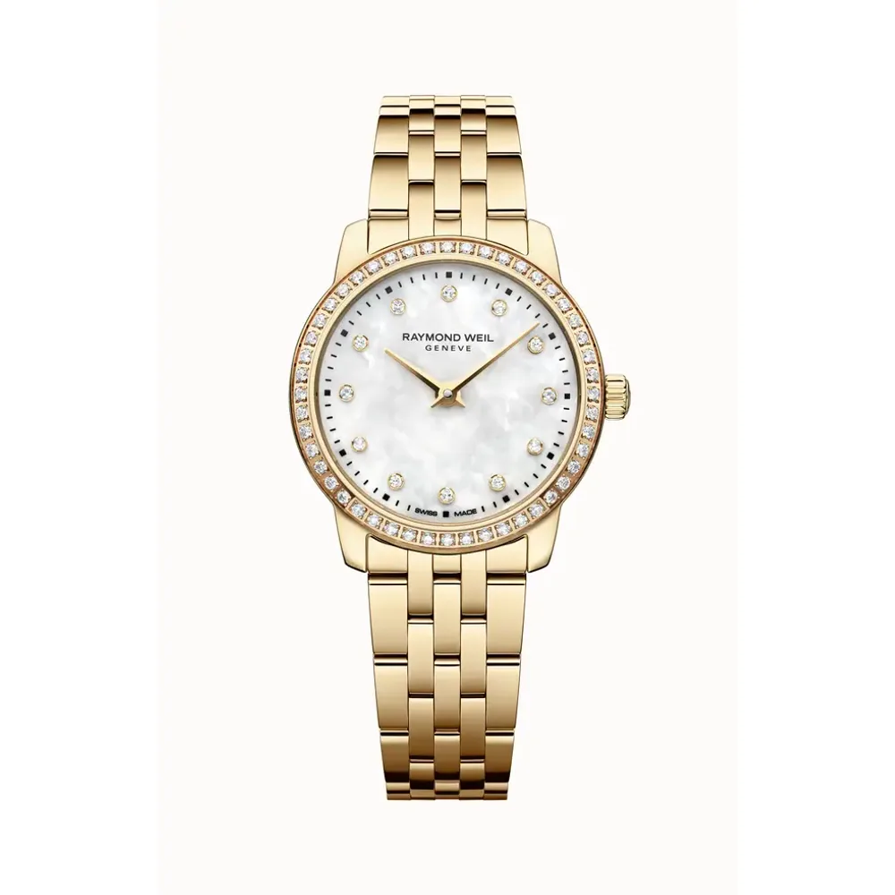 Raymond Weil Toccata Ladies Classic Gold 60 Diamond Steel Quartz Watch, 24 mm