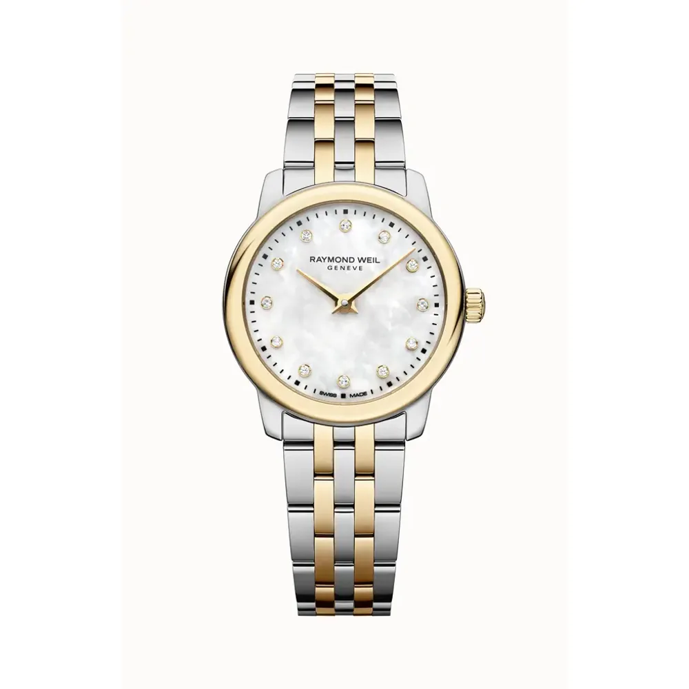 Raymond Weil Toccata Ladies Classic Two-Tone Gold Diamond Steel Quartz Watch, 24 mm