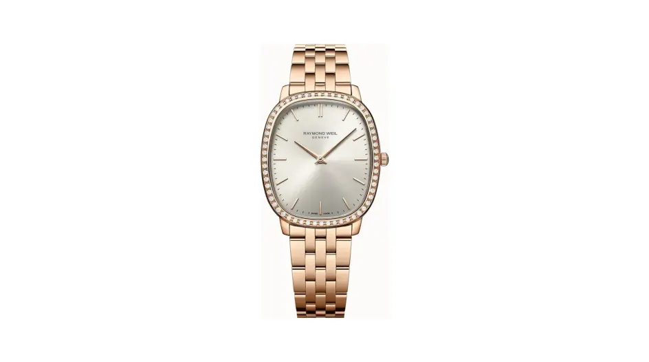 Raymond Weil Toccata Heritage Old Silver Dial Quartz Diamonds Bracelet Watch, 31 x 36 mm