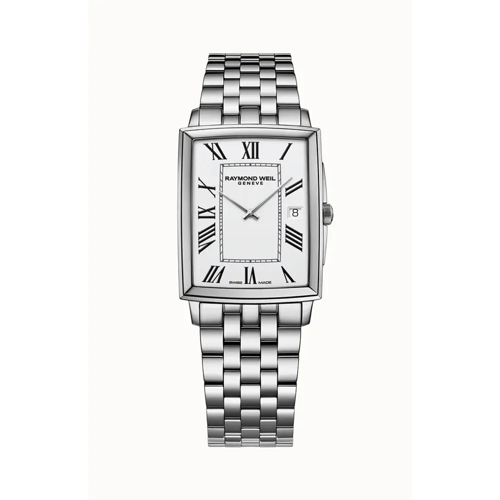 Raymond Weil Toccata Men's Stainless Steel Square Quartz Watch, 37 x 29 mm
