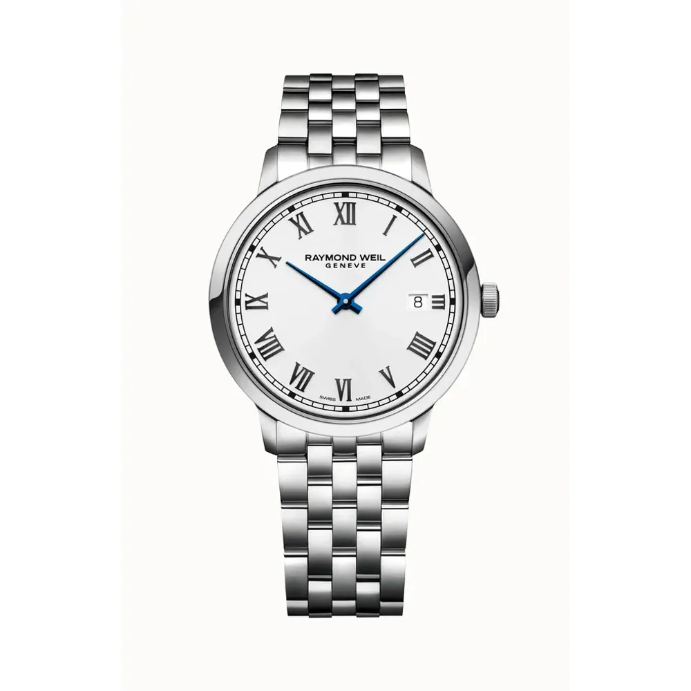 Raymond Weil Toccata Men's Classic White Dial Stainless Steel Quartz Watch, 39 mm