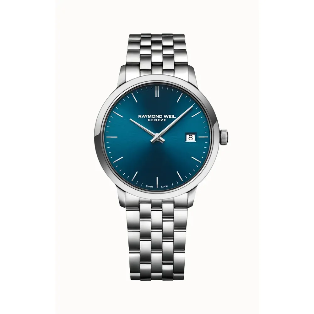 Raymond Weil Toccata Men's Classic Steel Blue Dial Quartz Watch, 39 mm