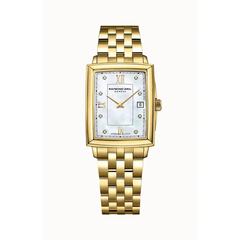 Raymond Weil Toccata Ladies Gold Diamond Quartz Watch, 22 x 28 mm