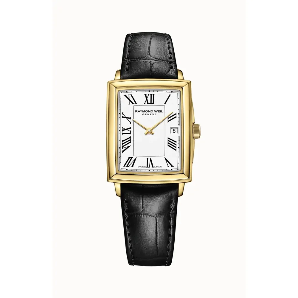 Raymond Weil Toccata Ladies Gold Quartz Leather Watch, 22 x 28 mm