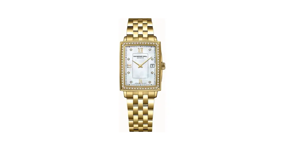 Raymond Weil Toccata Ladies 68 diamonds Gold Quartz Watch, 22 x 28 mm