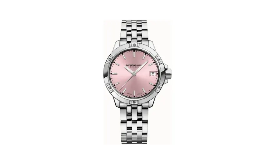 Raymond Weil Tango Classic Ladies Quartz Pink Dial Steel Date Watch, 30mm