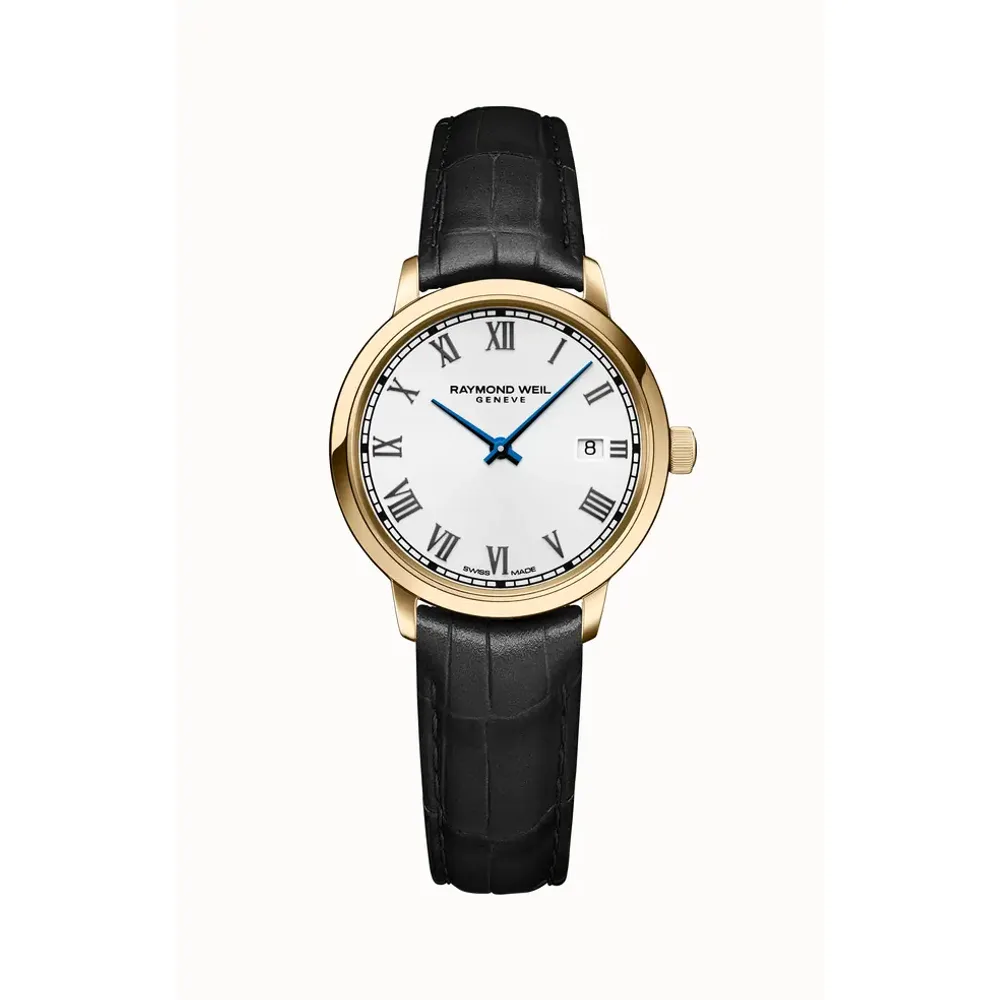 Raymond Weil Toccata Ladies Gold PVD Leather Quartz Watch, 29 mm