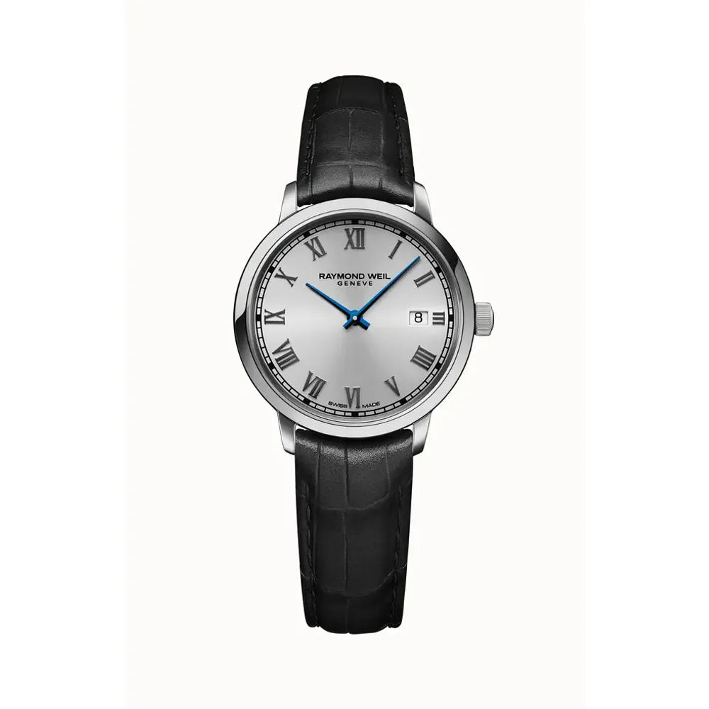 Raymond Weil Toccata Ladies Black Leather Quartz Watch, 29 mm