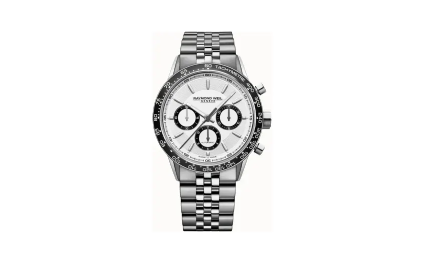 Raymond Weil Freelancer Men's Automatic Chronograph Bracelet Watch, 43 mm, 43 mm, white dial