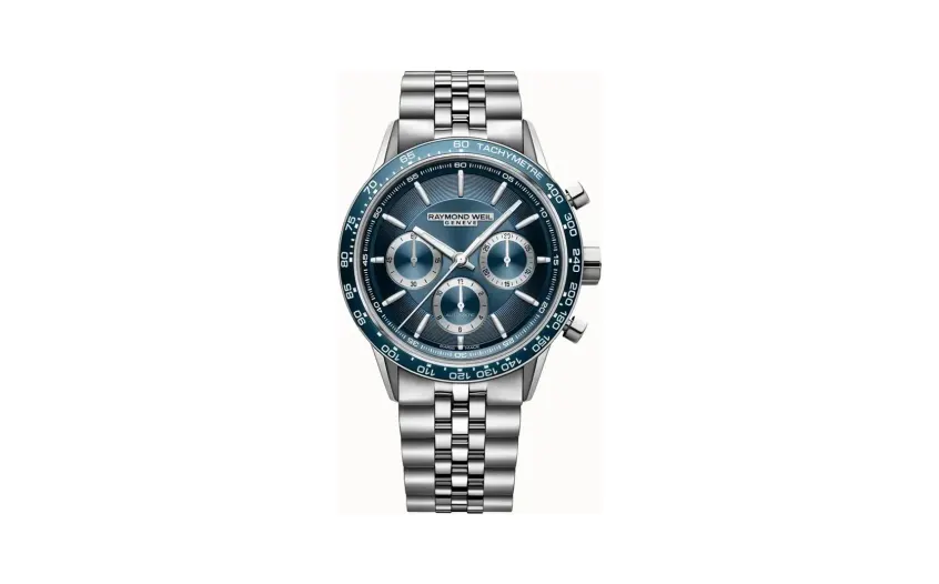 Raymond Weil Freelancer Men's Automatic Chronograph Bracelet Watch, 43 mm, 43 mm, blue dial