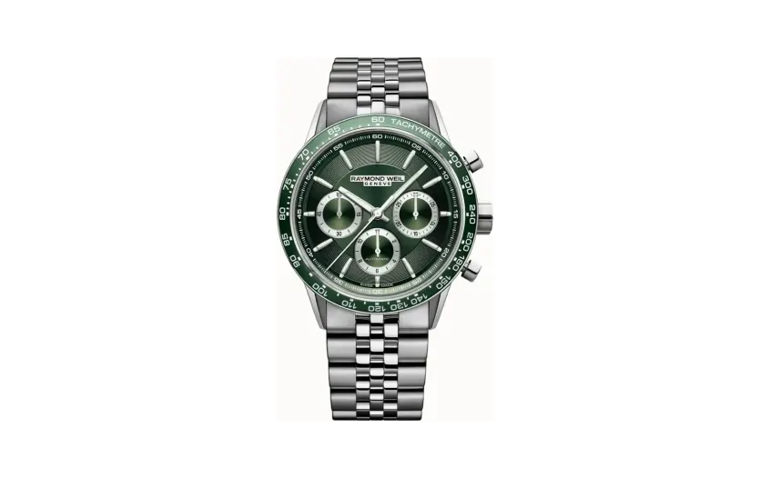 Raymond Weil Freelancer Men's Automatic Chronograph Bracelet Watch, 43 mm, 43 mm, green dial