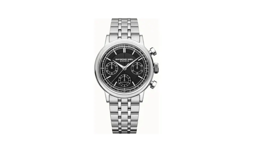 Raymond Weil Millesime Automatic Chronograph Black Dial Watch, 39 mm