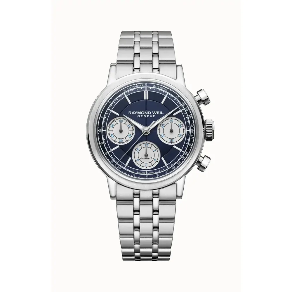 Raymond Weil Millesime Automatic Chronograph Midnight Blue Dial Watch, 39 mm
