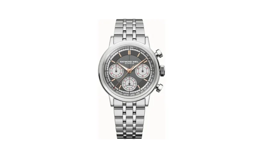 Raymond Weil Millesime Automatic Tri-Compax Chronograph Anthracite Sector Dial Watch, 39 mm