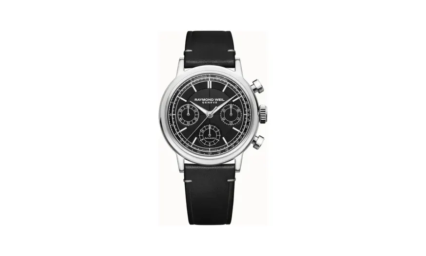 Raymond Weil Millesime Automatic Chronograph Black Dial Watch, 39 mm