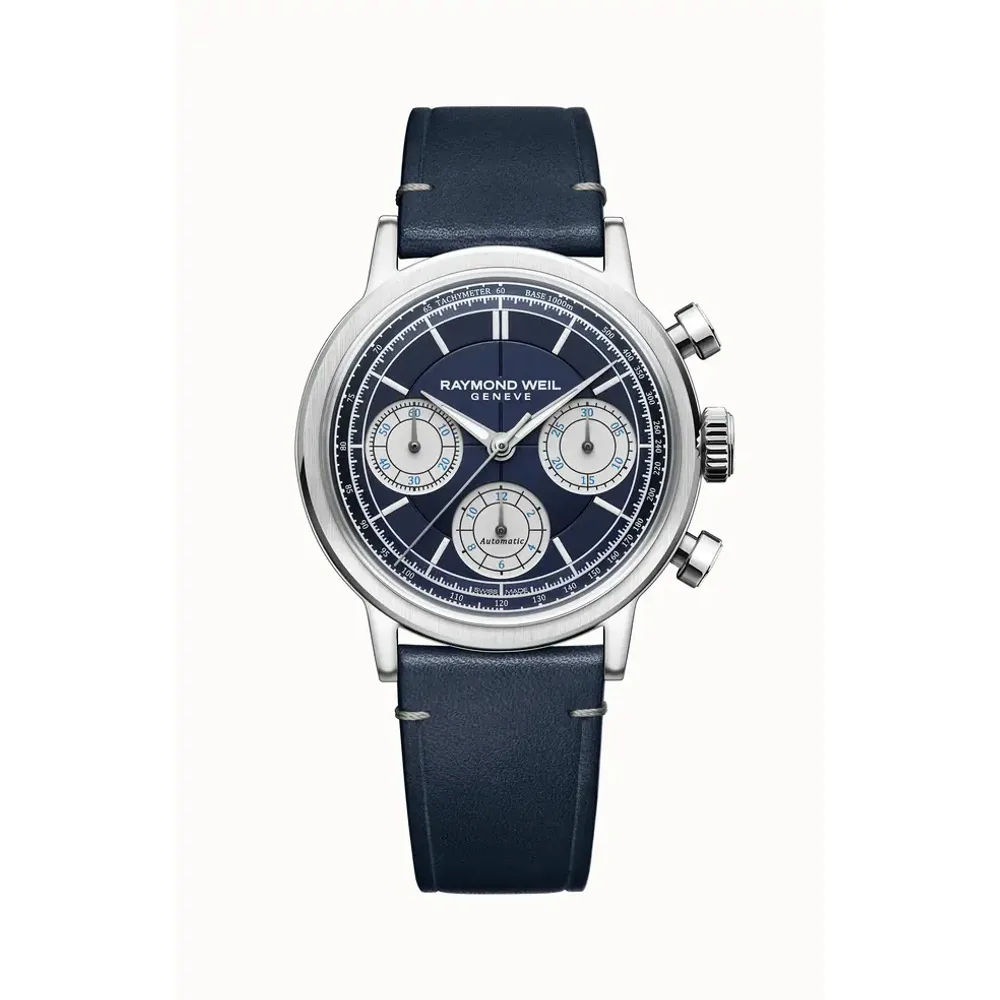 Raymond Weil Millesime Automatic Chronograph Midnight Blue Dial Watch, 39 mm