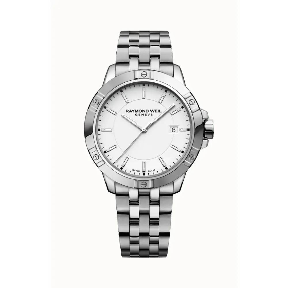 Raymond Weil Tango Classic Men's Quartz White Dial Bracelet Watch, 41mm