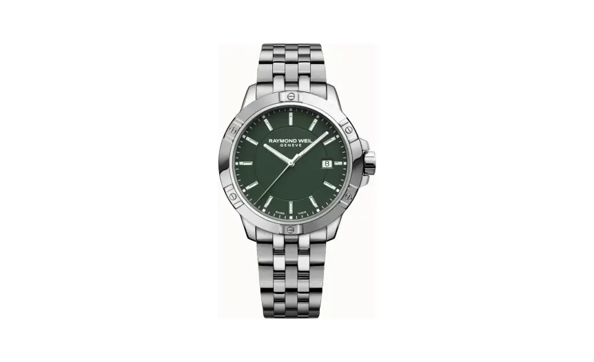 Raymond Weil Tango Classic Men's Quartz Green Dial Bracelet Watch, 41mm