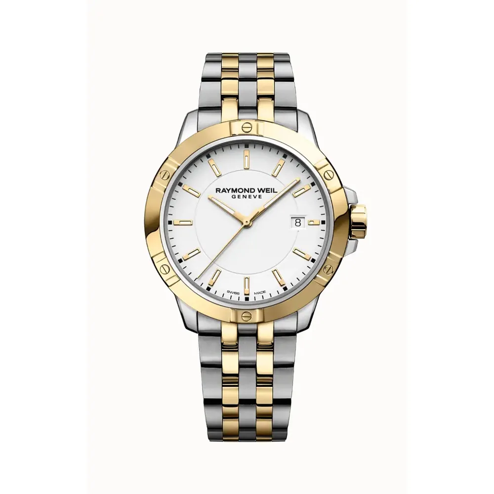 Raymond Weil Tango Classic Men's Quartz Two-Tone Bracelet Watch, 41mm, 41 mm, white dial
