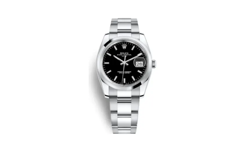 Rolex Oyster Perpetual Date 34 Stainless Steel Domed / Oyster / Black
