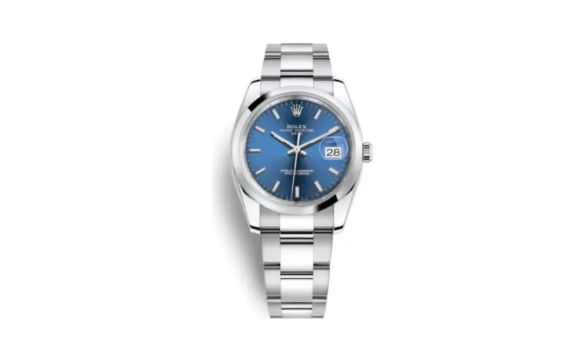 Rolex Oyster Perpetual Date 34 Stainless Steel Domed / Oyster / Blue