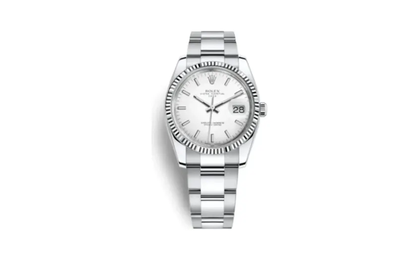 Rolex Oyster Perpetual Date 34 Stainless Steel Fluted / Oyster / White