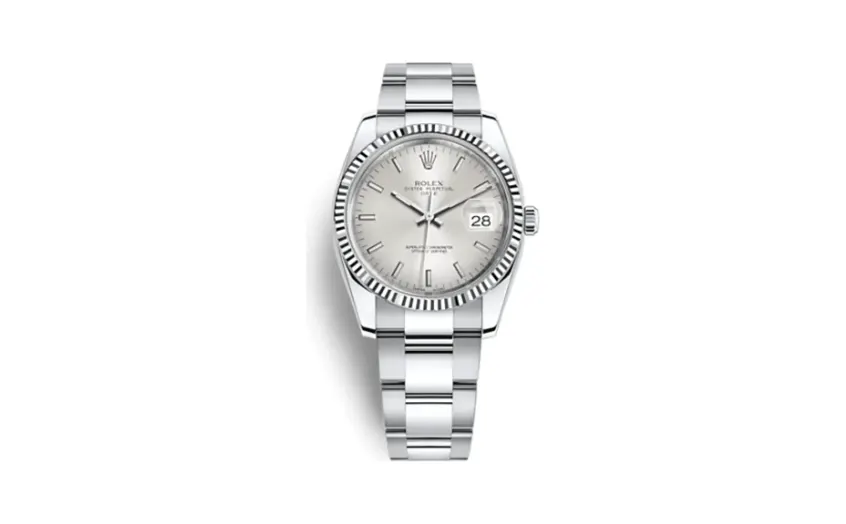 Rolex Oyster Perpetual Date 34 Stainless Steel Fluted / Oyster / Silver