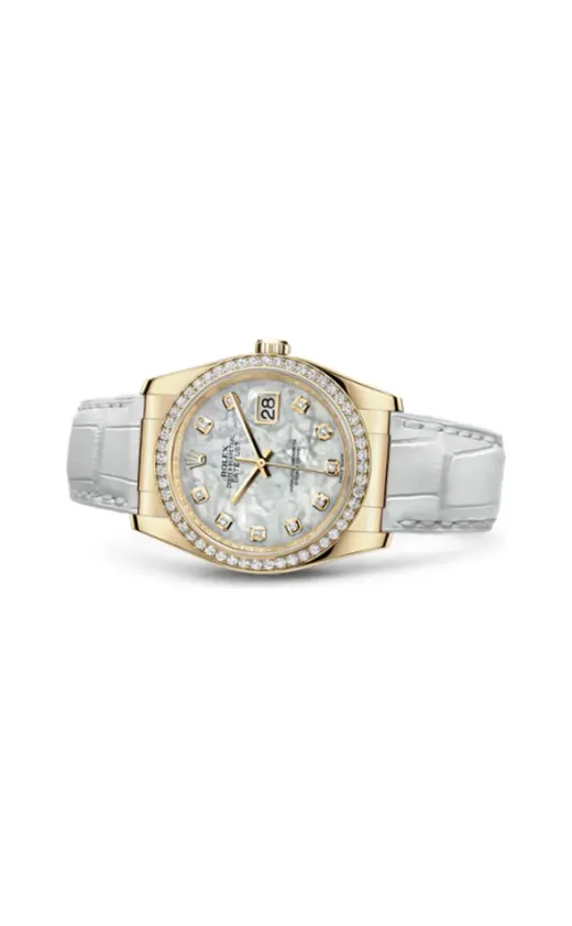 Rolex Datejust 36 Yellow Gold Diamond Strap Mother of Peaerl