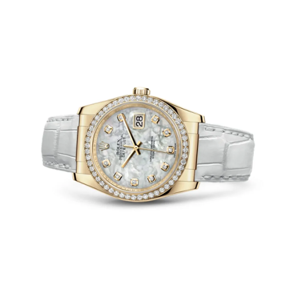 Rolex Datejust 36 Yellow Gold Diamond Strap Mother of Peaerl