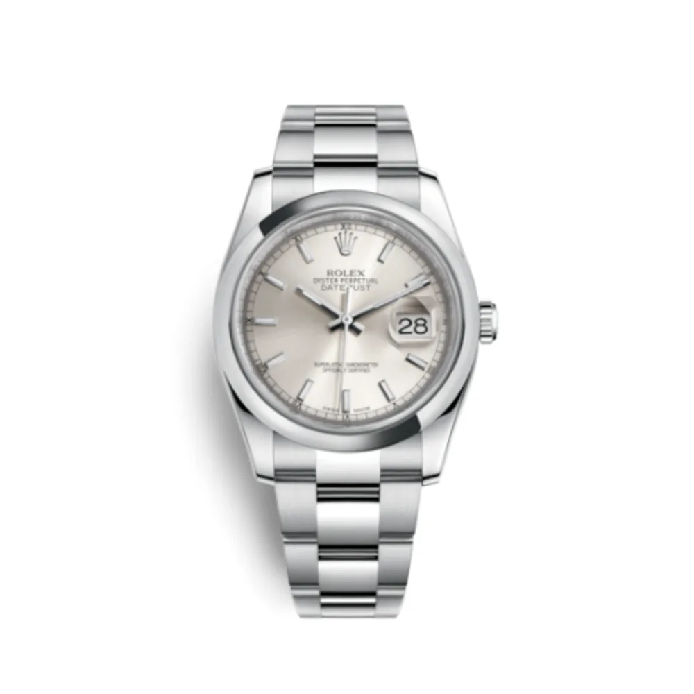 Rolex Datejust 36 Stainless Steel Domed / Oyster / Silver