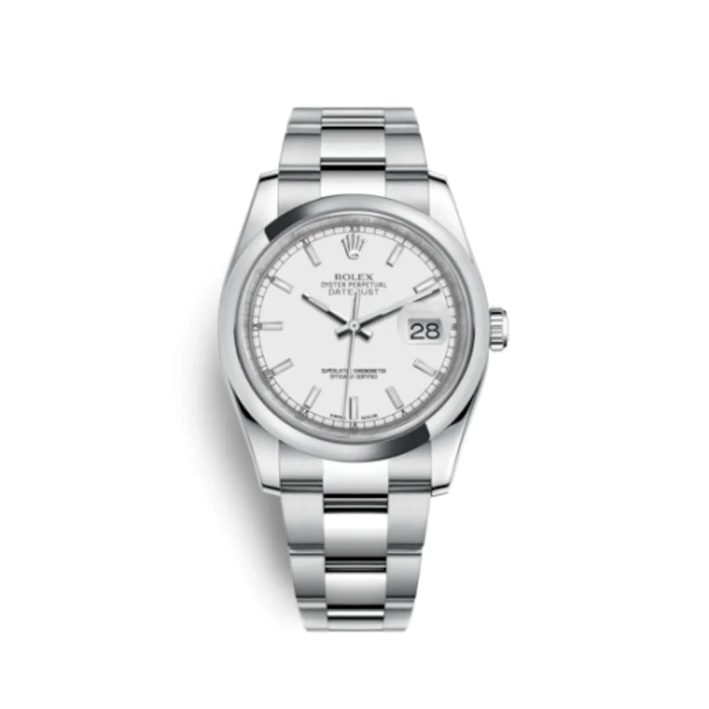 Rolex Datejust 36 Stainless Steel Domed / Oyster / White