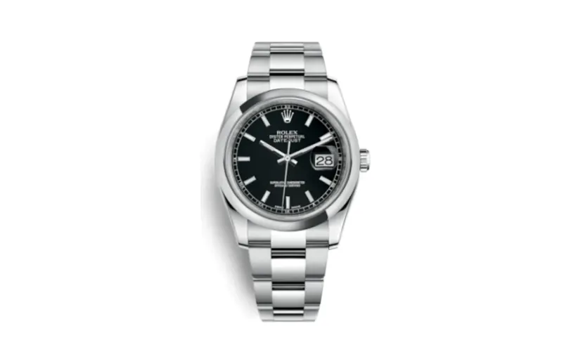 Rolex Datejust 36 Stainless Steel Domed / Oyster / Black