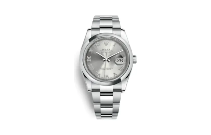 Rolex Datejust 36 Stainless Steel Domed / Oyster / Rhodium Roman